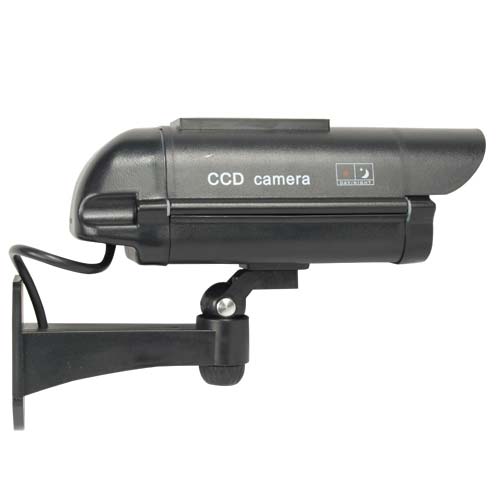 Solar Powered Dummy Camera Black